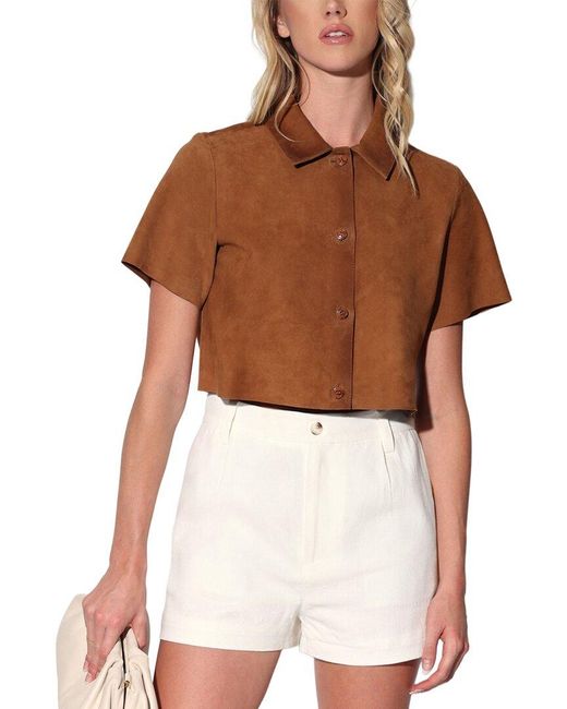 Walter Baker Brown Karla Suede Top