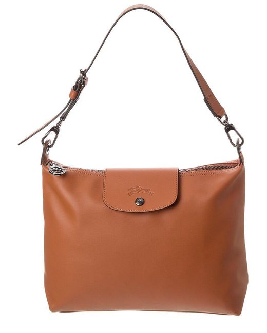Longchamp Brown Le Pliage Xtra Medium Leather Hobo Bag