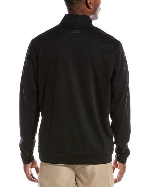 Adidas Originals Black Elevated 1/4-zip Sweatshirt for men