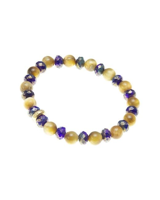 jean claude Metallic Dell Arte 24k Over Silver Bohemian Bracelet for men