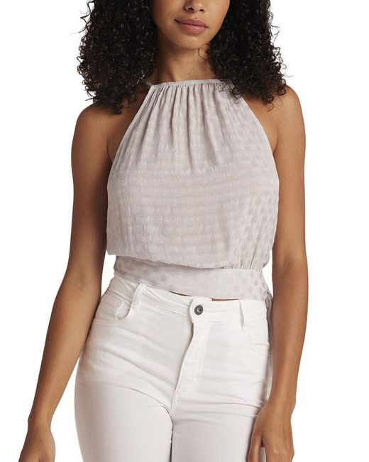 Bella Dahl Brown Side Tie Button Halter Top