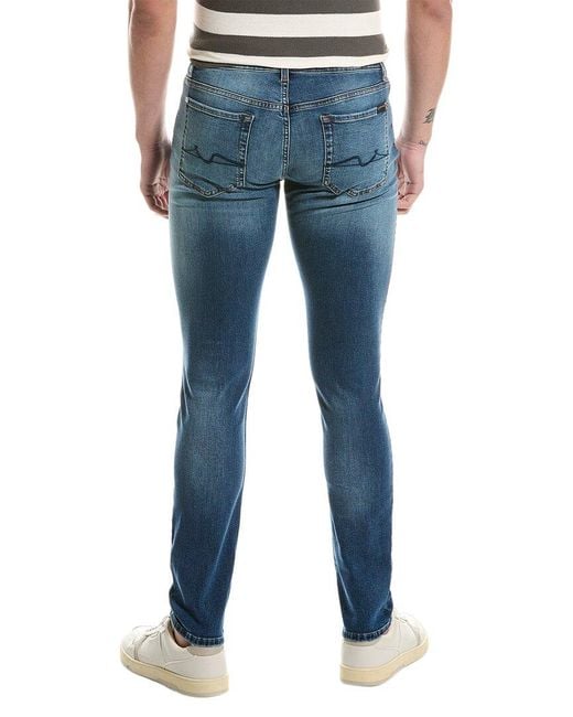7 For All Mankind Blue Paxtyn Chosen Skinny Jean for men