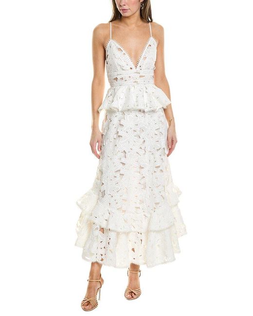 Rococo Sand White Lace Maxi Dress