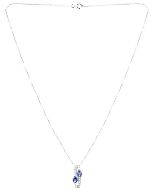 Gregg Ruth Blue 14K 1.11 Ct. Tw. Diamond & Sapphire Pendant