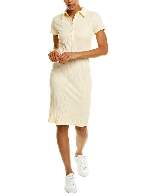 Flat Rib Short Sleeve Polo Dress 