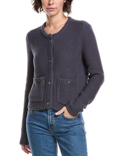 Splendid Cardigan Splendid Andrea Cropped Cardigan in Blue | Lyst