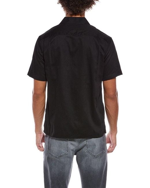 John Varvatos Black Danny Camp Shirt for men