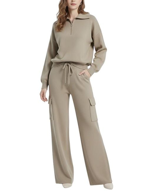 Tedora Natural 2Pc Pullover & Pant Set