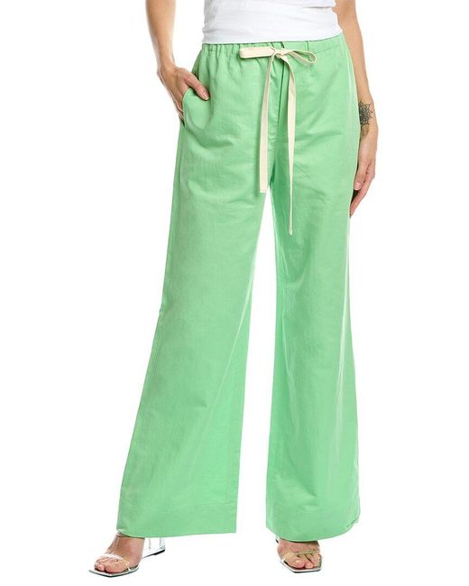A.L.C. Green Allie Linen-blend Pant
