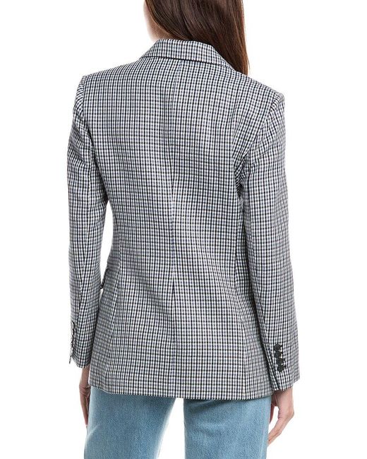 Maje Gray Wool-Blend Blazer