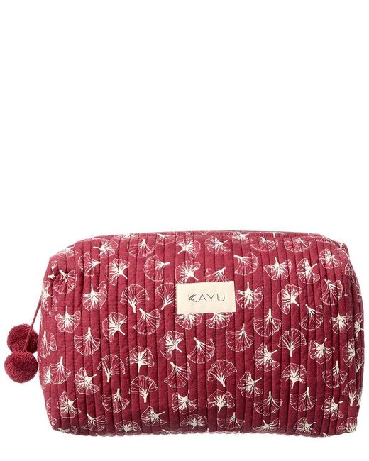 Kayu Red Clover Cotton Zip Pouch Case