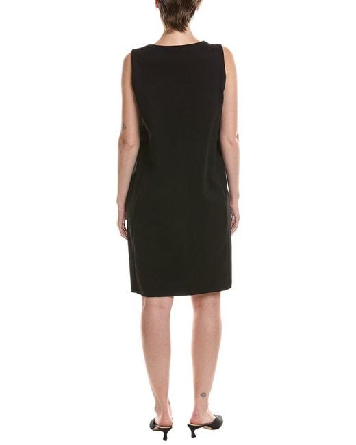 Eileen Fisher Black Jewel Neck Dress