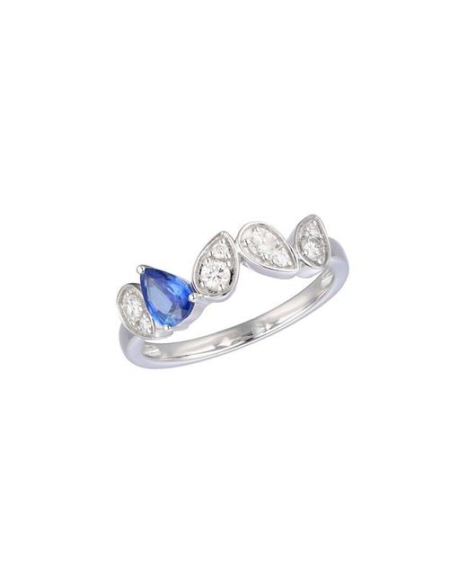 Gregg Ruth Blue 14K 0.68 Ct. Tw. Diamond & Sapphire Ring