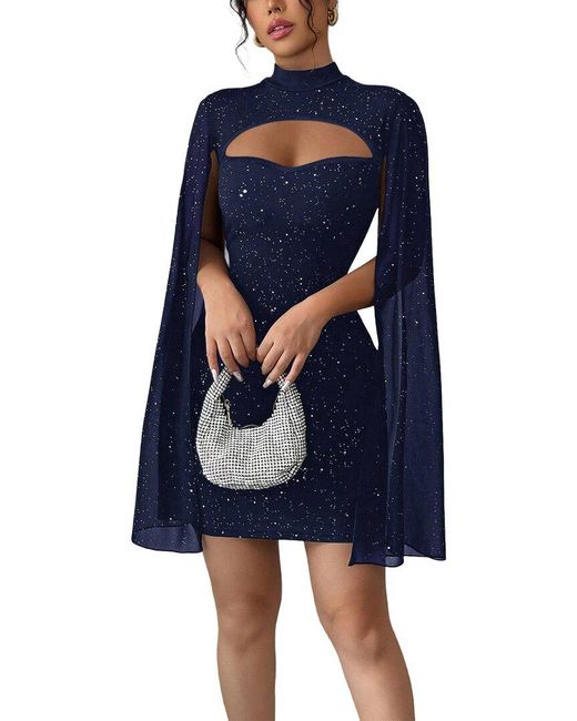 BELLA DESERT Blue Mini Dress