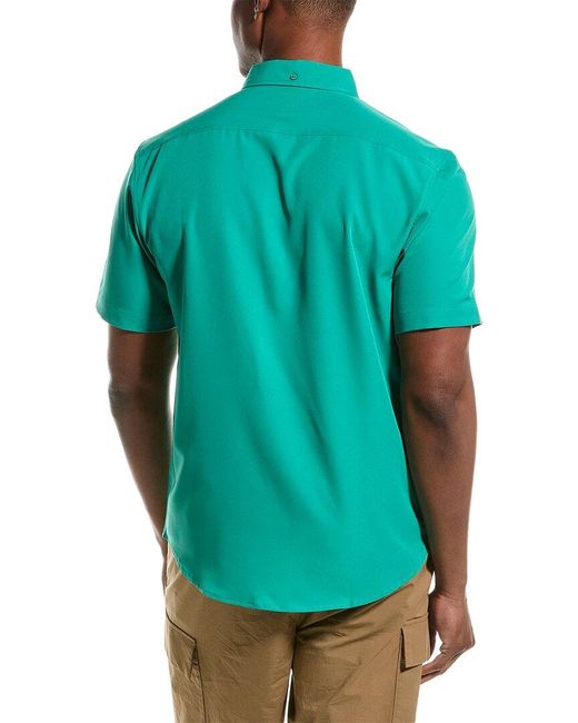 Vintage Green Summer Stretch Shirt for men