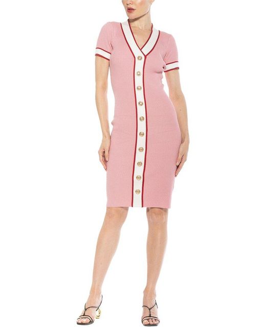 Alexia Admor Pink Otto Knit Dress