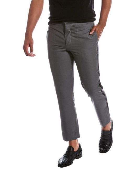 Brunello Cucinelli Black Wool & Silk-blend Pant for men