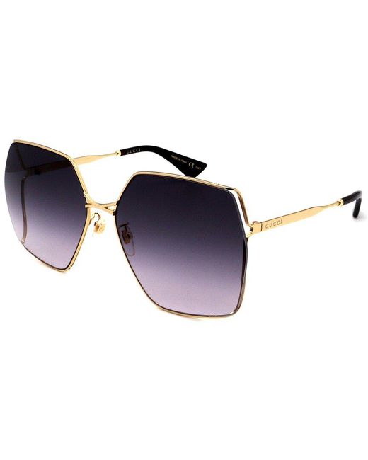 Gucci Metallic Gold Round Sunglasses