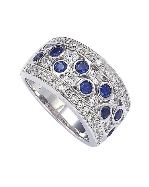 Suzy Levian Blue 18k & Silver 3.75 Ct. Tw. Sapphire Ring