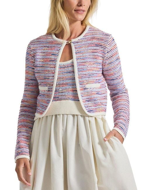 10 Crosby Derek Lam Purple Findley Space Dyed Cardigan