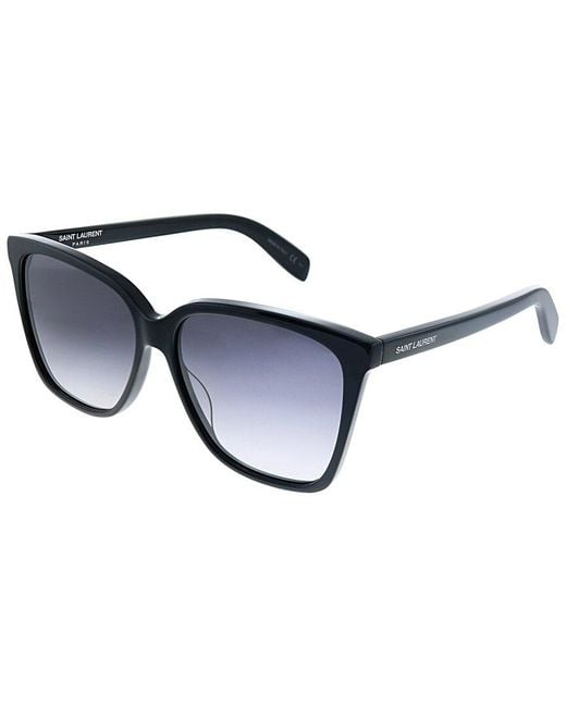 Saint Laurent Blue Cat-eye 56mm Sunglasses