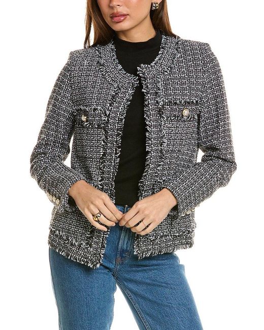 Nanette Lepore Gray Tweed Jacket