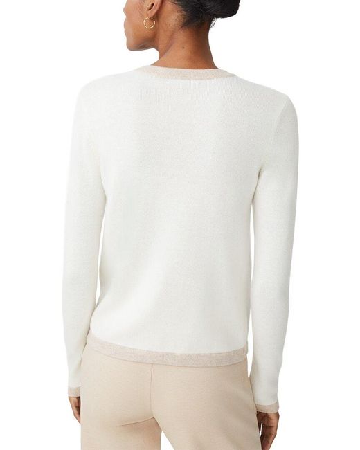 J.McLaughlin White Ainsley Cashmere Sweater