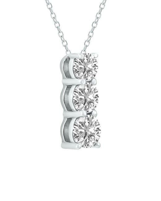 Lab Grown Diamonds White 14k 1.50 Ct. Tw. Lab Grown Diamond Necklace