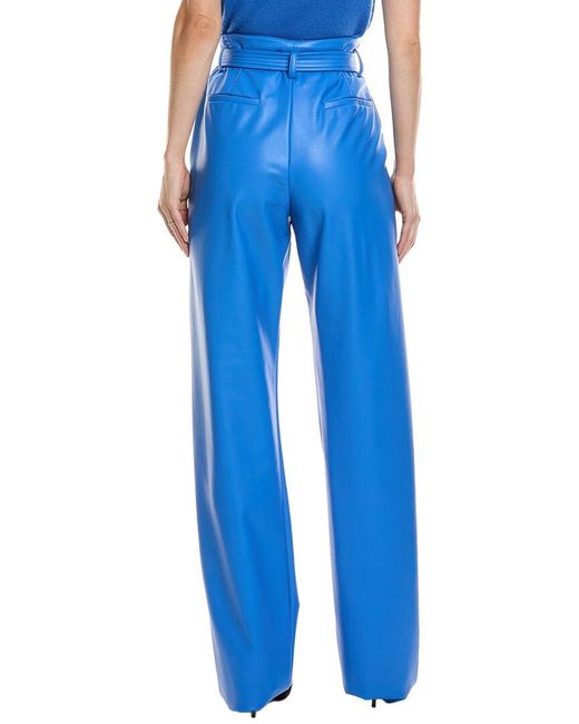 LAPOINTE Blue Faux Leather High-waist Trouser