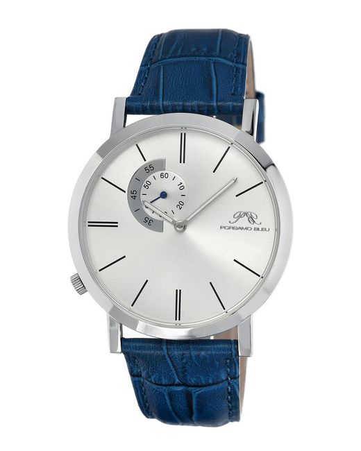 Porsamo Bleu Blue Leather Watch for men