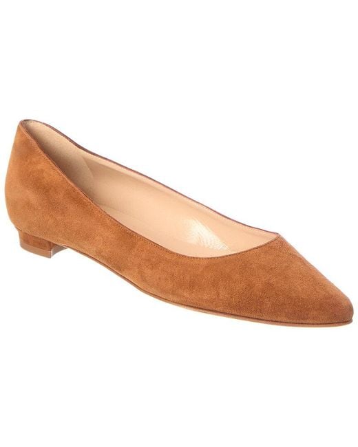 Manolo Blahnik Brown Bb Suede Flat
