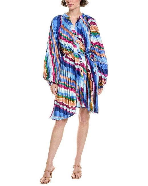 Beulah London Blue Mini Dress