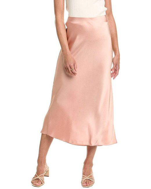 Vince Pink Side Slip Maxi Skirt
