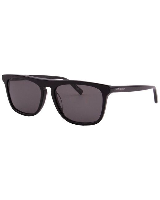 Saint Laurent Black Sl 586 001 Flattop Sunglasses for men