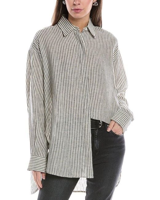 Rag & Bone Gray Ryan Linen Shirt