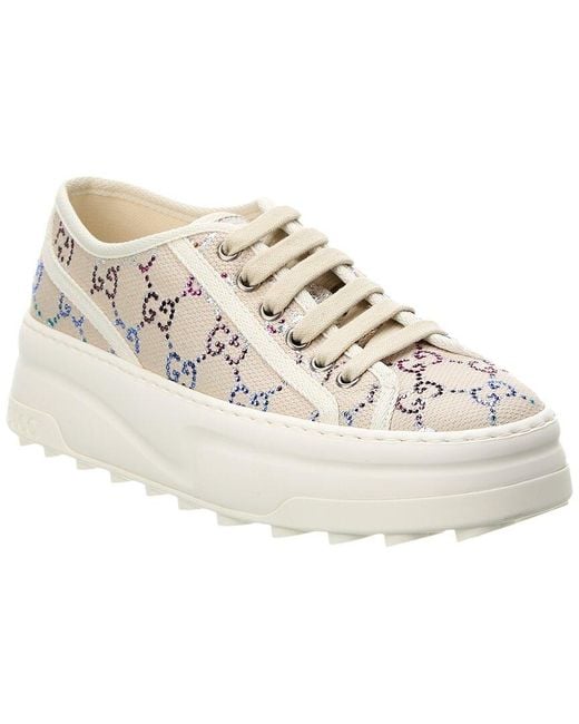 Gucci White Platform Sneakers