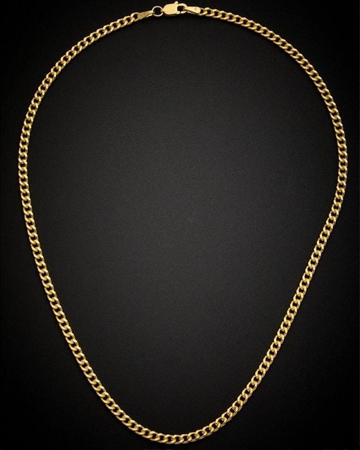 Italian Gold Black 14k Miami Cuban Necklace
