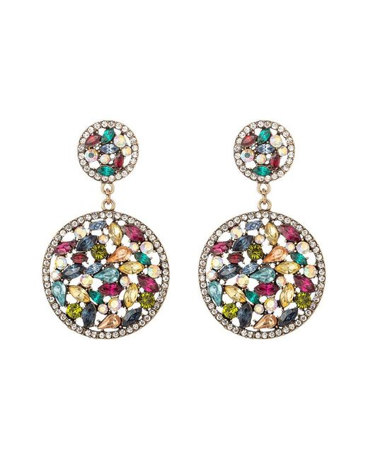 Eye Candy LA Metallic Cz Polar Statement Earrings