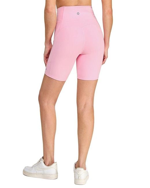 Badgley Mischka Pink High-Waist Breathable Bike Short