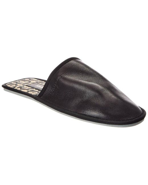 Ferragamo Brown Anchelo Leather Slipper for men