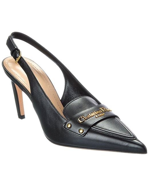 Dior Metallic Boy Leather Slingback Pump