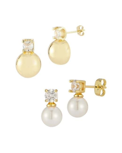 Sphera Milano Metallic Plated Cz Earrings