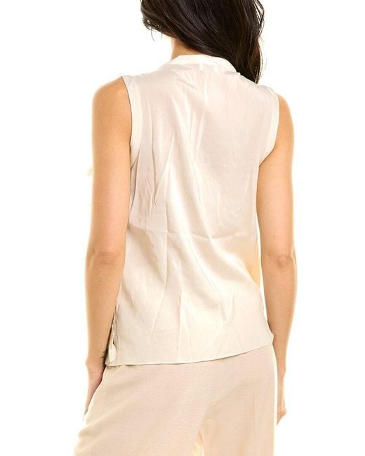 Brunello Cucinelli Natural Silk-blend Top