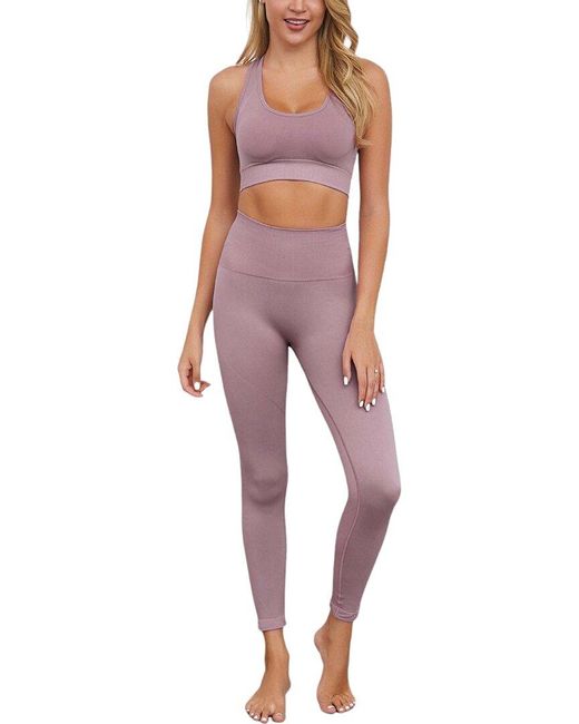 EVIA Red 2pc Top & Legging Set
