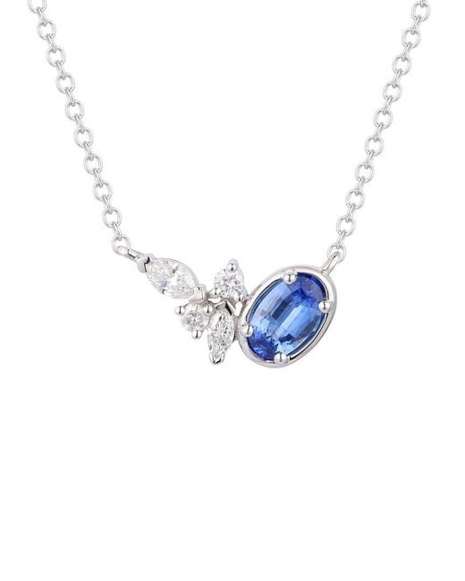 Gregg Ruth Blue 14K 0.60 Ct. Tw. Diamond & Sapphire Pendant