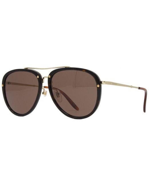 Gucci GG0662S 56mm Sunglasses in Brown for Men | Lyst