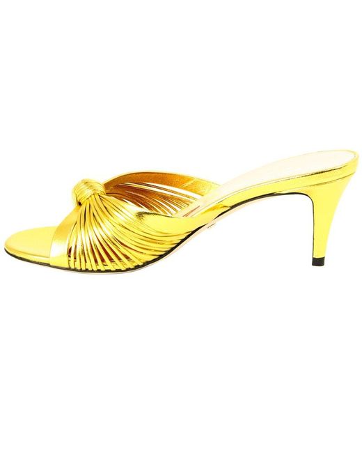 Gucci Yellow Leather Sandal