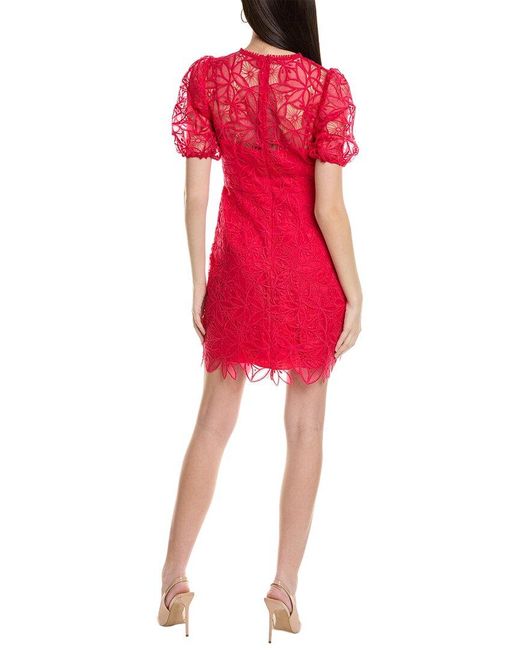 ML Monique Lhuillier Red Vera Mini Dress
