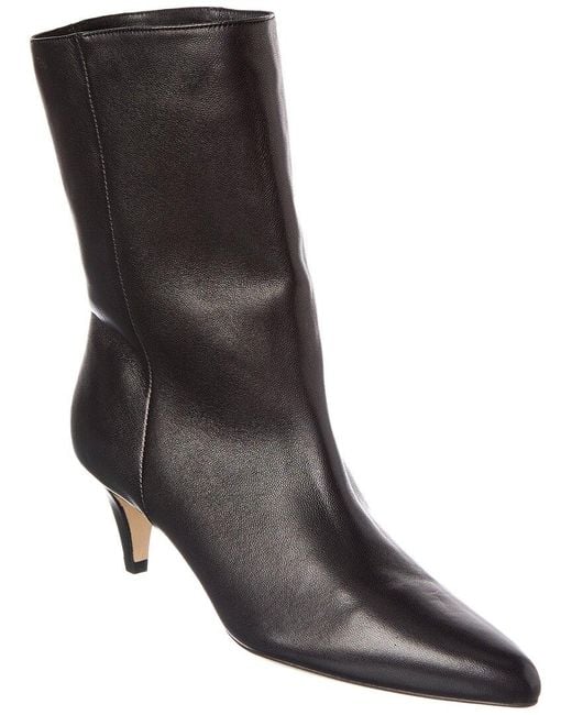 By Far Black Lysander Leather Bootie