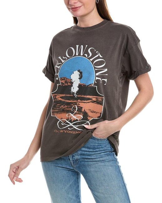 Girl Dangerous Blue Yellowstone Western T-shirt